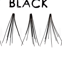 Ресницы пучковые "DURALASH NATURALS" без узелков, черные (короткие)