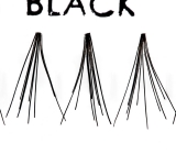 Ресницы пучковые "DURALASH NATURALS" без узелков, черные (короткие)